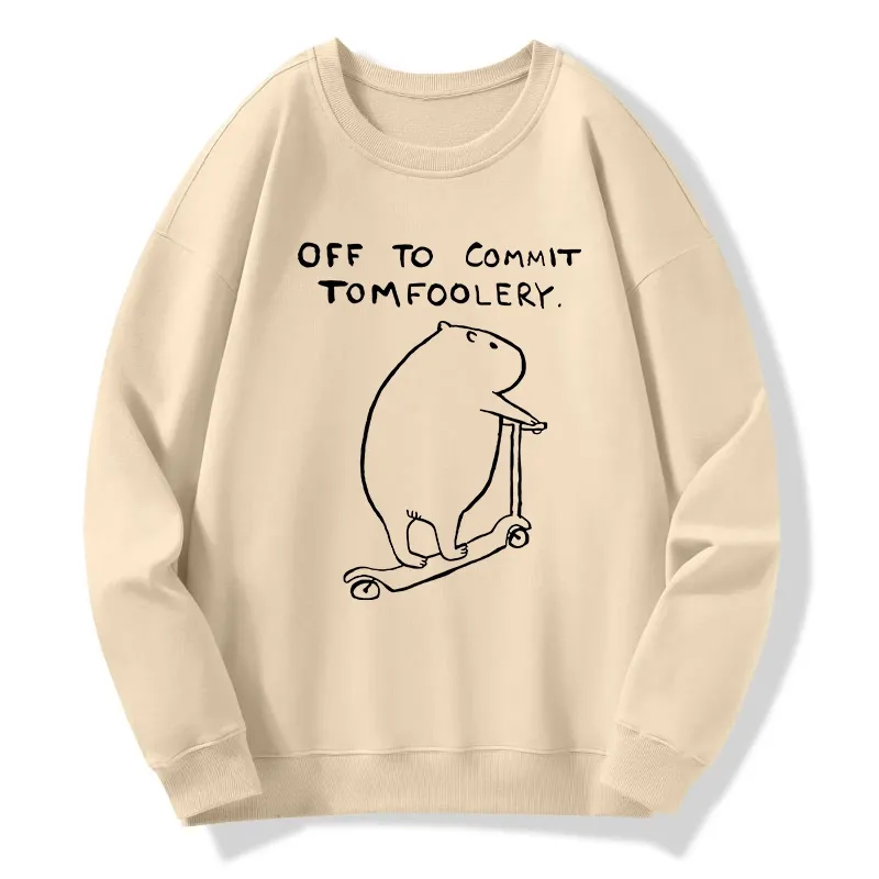 Tokyo-Tiger Capybara Is Ready To Do Something Bad Classic Sweatshirt