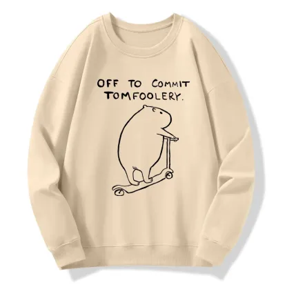 Tokyo-Tiger Capybara Is Ready To Do Something Bad Classic Sweatshirt