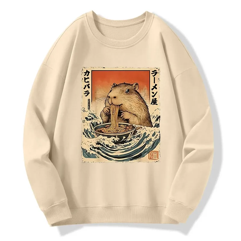 Tokyo-Tiger Hamster Eating Ramen Classic Sweatshirt