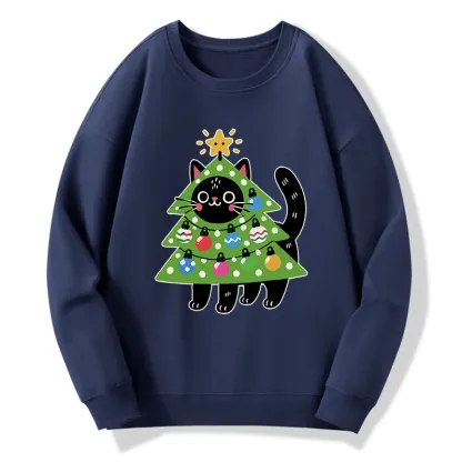 Tokyo-Tiger Christmas Tree Cat Classic Sweatshirt