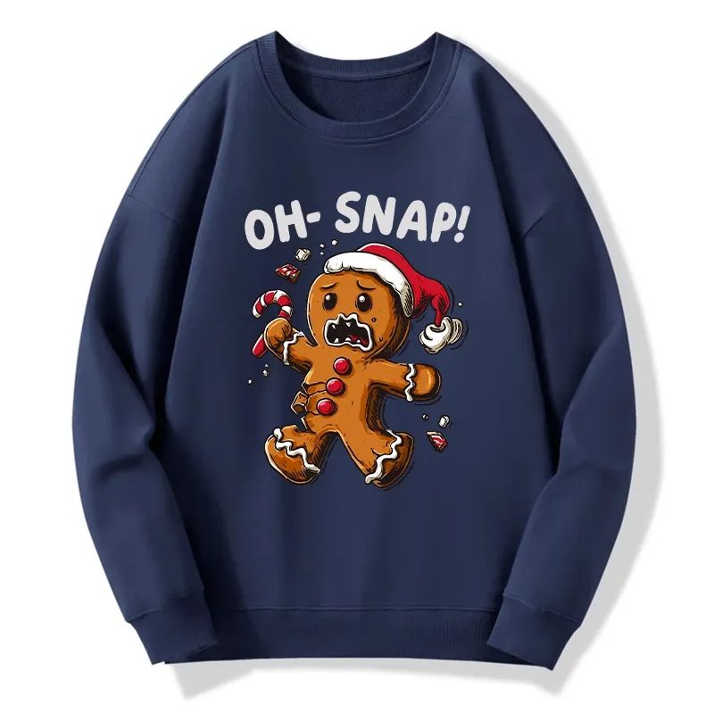 Tokyo-Tiger Oh Snap The Gingerbread Man's Christmas Chaos Classic Sweatshirt