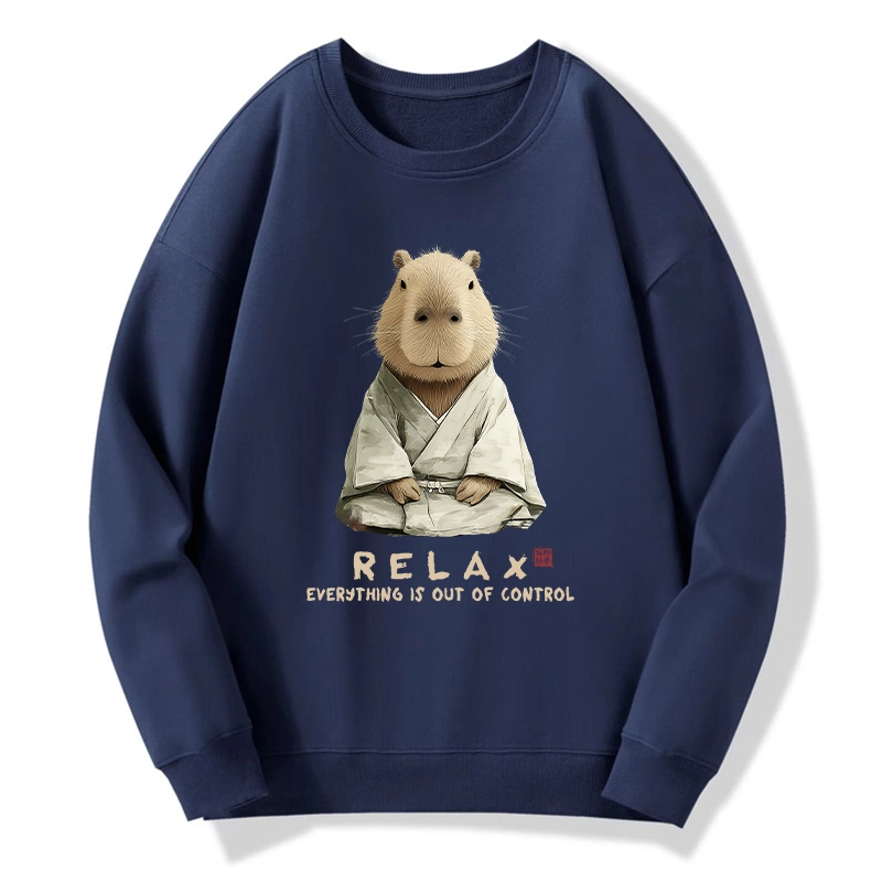 Tokyo-Tiger Zen Capybara：Relax, it's all chaos Classic Sweatshirt
