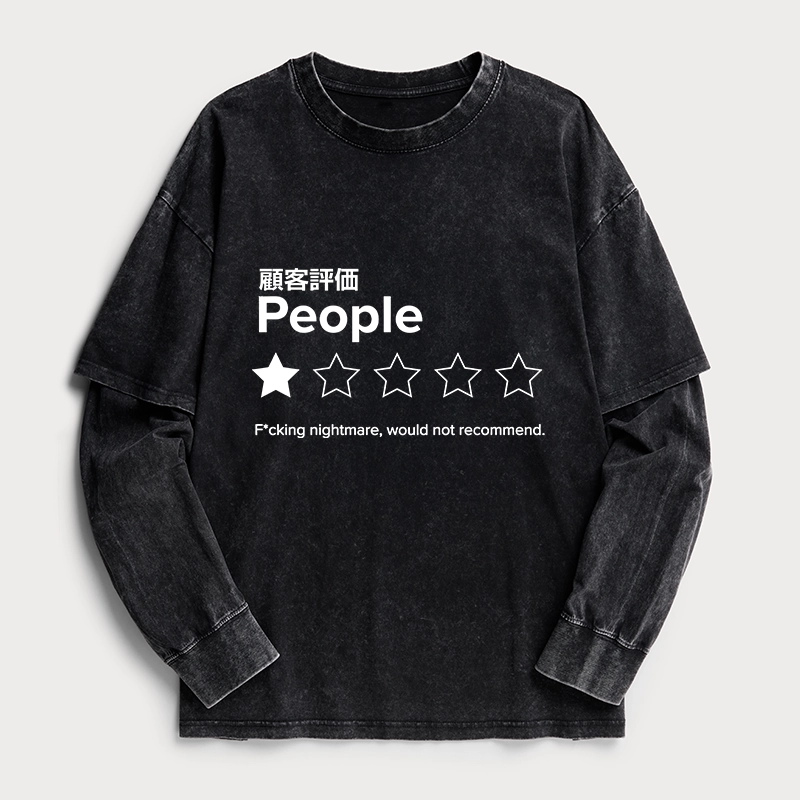 Tokyo-Tiger Evaluation People Washed Double Layer T-Shirt