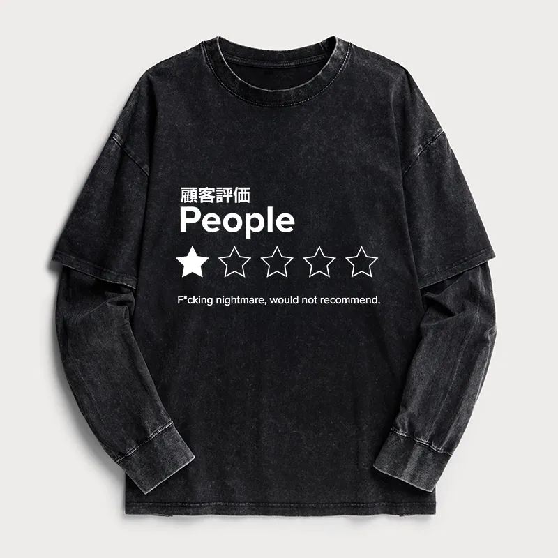 Tokyo-Tiger Evaluation People Washed Double Layer T-Shirt