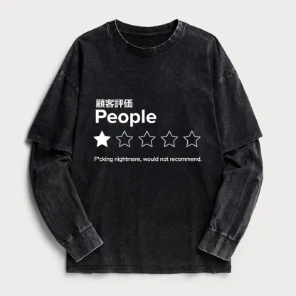 Tokyo-Tiger Evaluation People Washed Double Layer T-Shirt