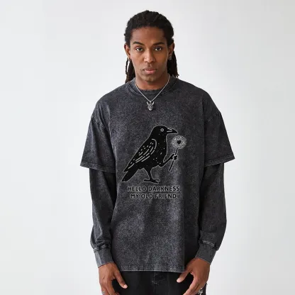 Tokyo-Tiger My Old Friend The Crow Washed Double Layer T-Shirt