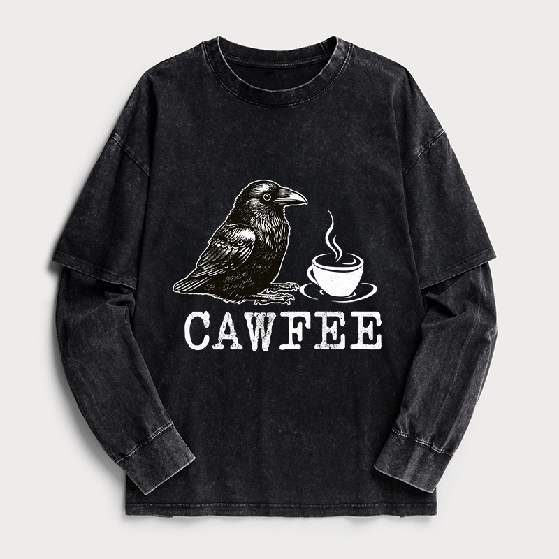 Tokyo-Tiger Cawfee Funny Japan Meme Washed Double Layer T-Shirt