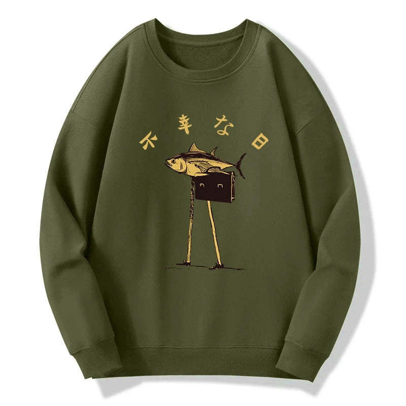 Tokyo-Tiger Unlucky Fish Japanese Sweatshirt