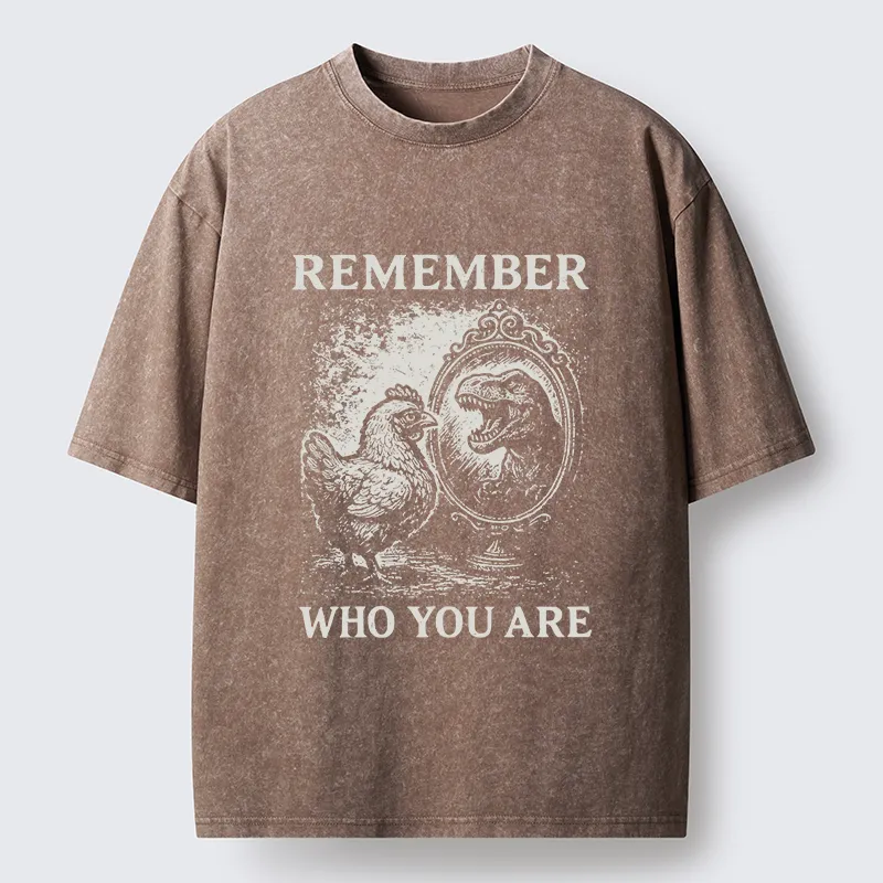 Tokyo-Tiger Who You Are Chicken Meme Washed T-Shirt
