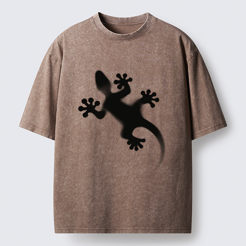 Tokyo-Tiger Gecko Silhouette Washed T-Shirt