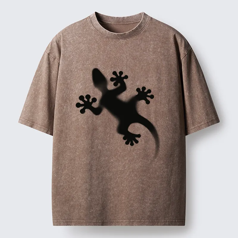 Tokyo-Tiger Gecko Silhouette Washed T-Shirt