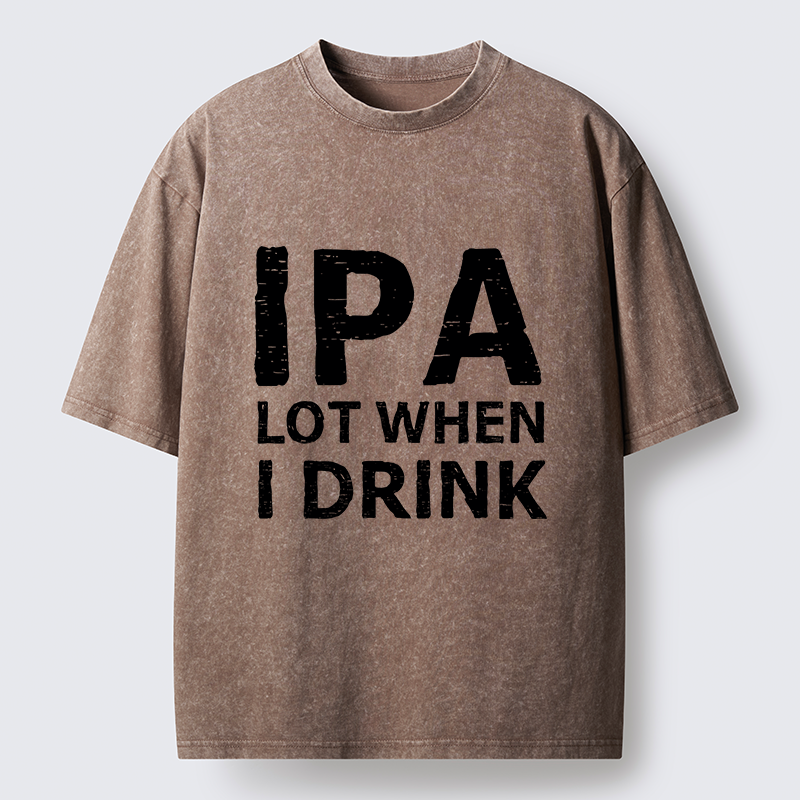 Tokyo-Tiger Funny IPA Lot Beer Washed T-Shirt