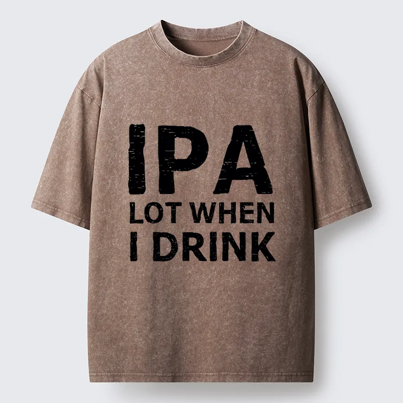 Tokyo-Tiger Funny IPA Lot Beer Washed T-Shirt