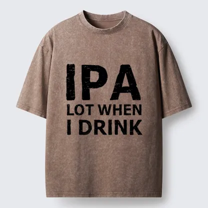 Tokyo-Tiger Funny IPA Lot Beer Washed T-Shirt