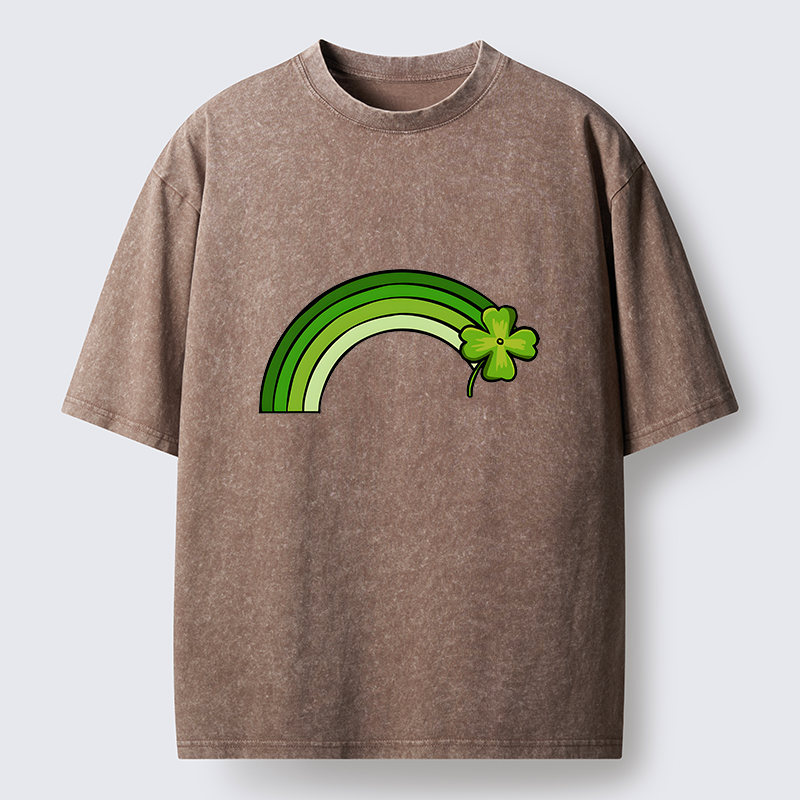 Tokyo-Tiger Green Lucky Rainbow Washed T-Shirt
