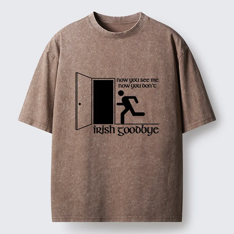 Tokyo-Tiger Irish Goodbye Exit Washed T-Shirt