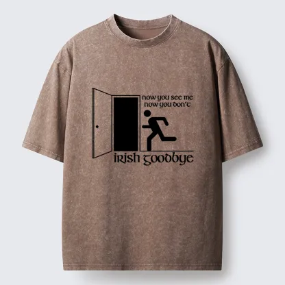 Tokyo-Tiger Irish Goodbye Exit Washed T-Shirt