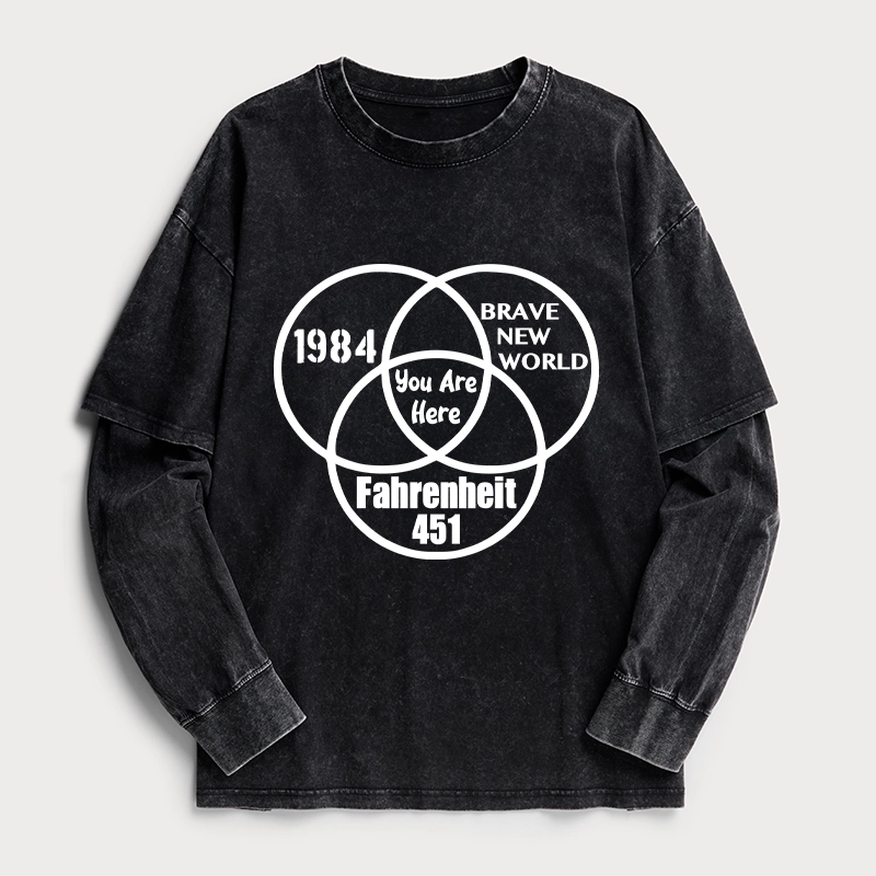 Tokyo-Tiger Multidimensional Thinking And Rebellion Washed Double Layer T-Shirt