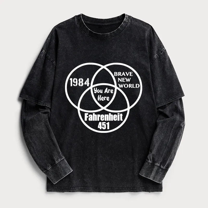 Tokyo-Tiger Multidimensional Thinking And Rebellion Washed Double Layer T-Shirt