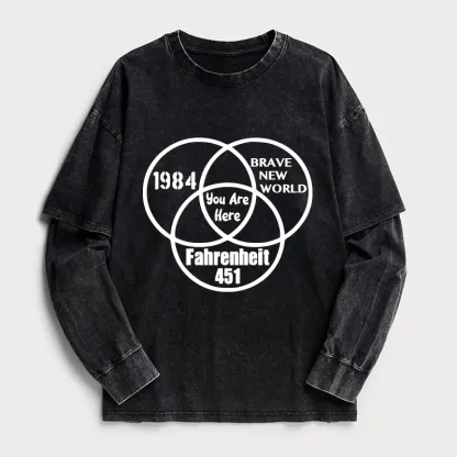 Tokyo-Tiger Multidimensional Thinking And Rebellion Washed Double Layer T-Shirt