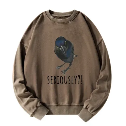 Tokyo-Tiger Raven's Question Washed Sweatshirt