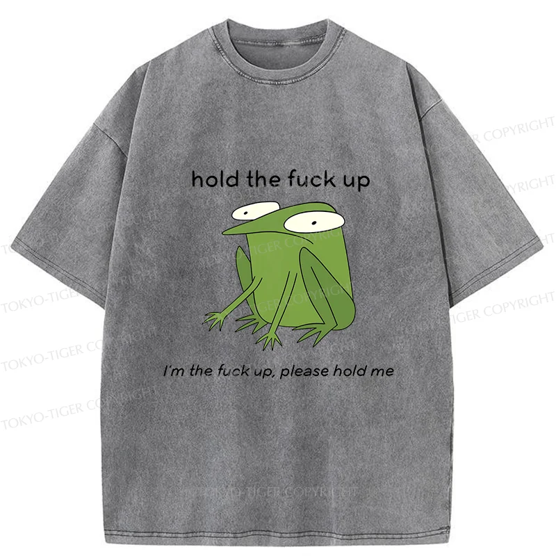 Tokyo-Tiger Please Hug The Frog Washed T-Shirt