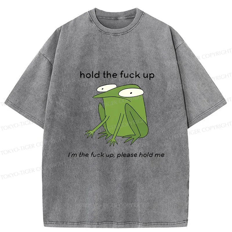 Tokyo-Tiger Please Hug The Frog Washed T-Shirt Sale