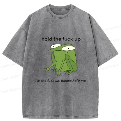 Tokyo-Tiger Please Hug The Frog Washed T-Shirt