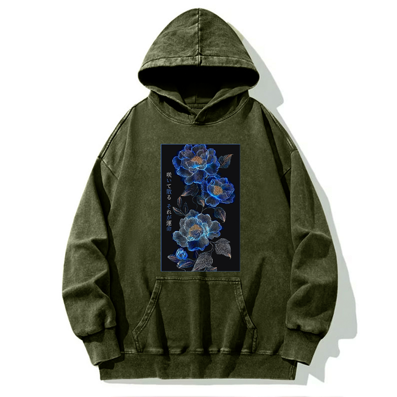 Tokyo-Tiger The Sea Of Flowers In The Darkness Washed Hoodie
