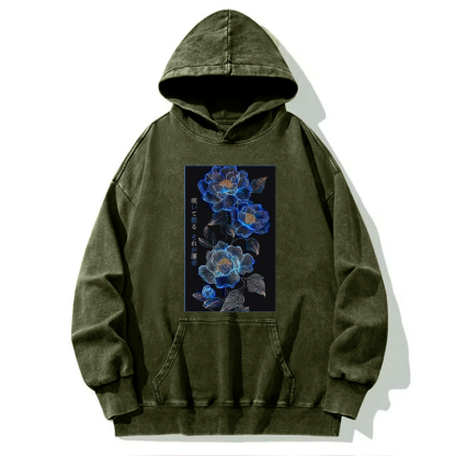 Tokyo-Tiger The Sea Of Flowers In The Darkness Washed Hoodie