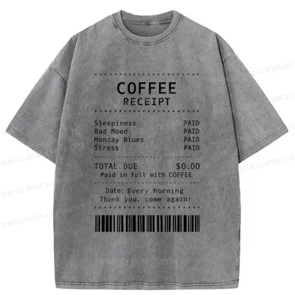 Tokyo-Tiger Coffee Bill Washed T-Shirt