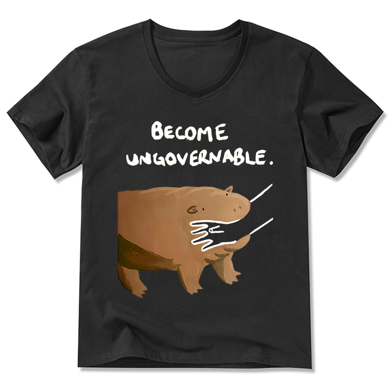 Tokyo-Tiger Moo Deng Bites Someone's Arm V-Neck Classic T-Shirt