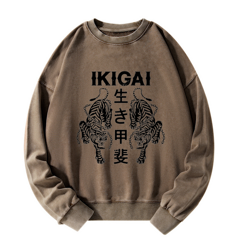Tokyo-Tiger Japanese Chain Tiger Washed Sweatshirt