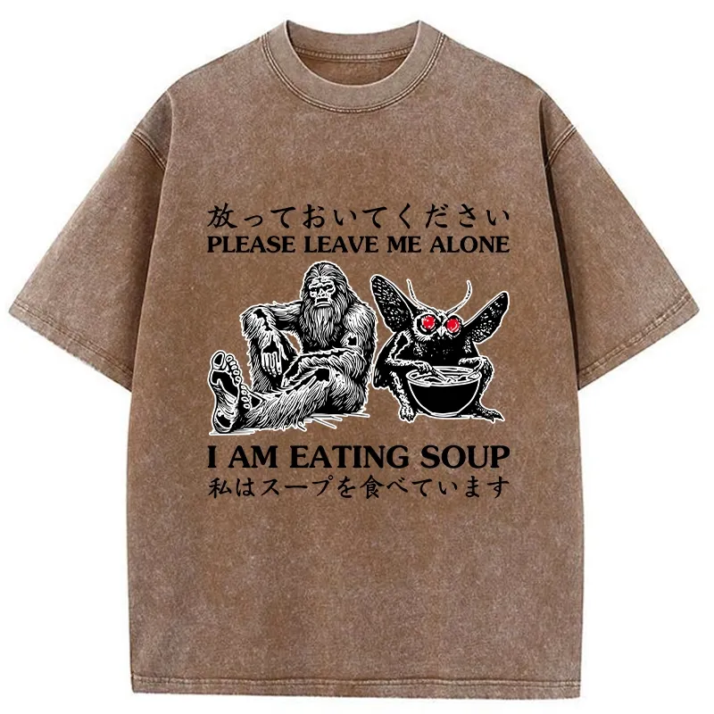 Tokyo-Tiger Please Leave Me Alone Washed T-Shirt