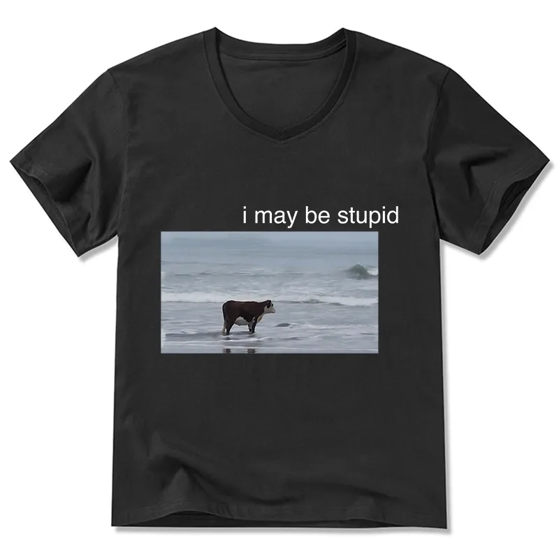 Tokyo-Tiger Foolish Cow V-Neck Classic T-Shirt