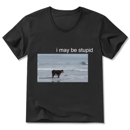 Tokyo-Tiger Foolish Cow V-Neck Classic T-Shirt