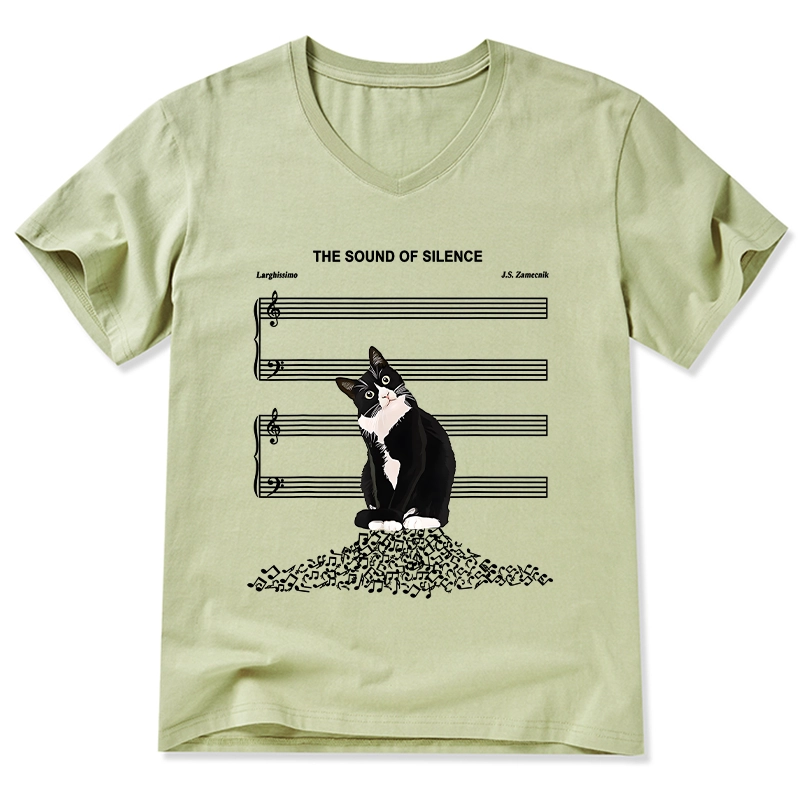 Tokyo-Tiger The Sound Of Silence Cow V-Neck Classic T-Shirt