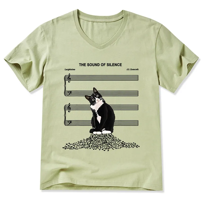 Tokyo-Tiger The Sound Of Silence Cow V-Neck Classic T-Shirt