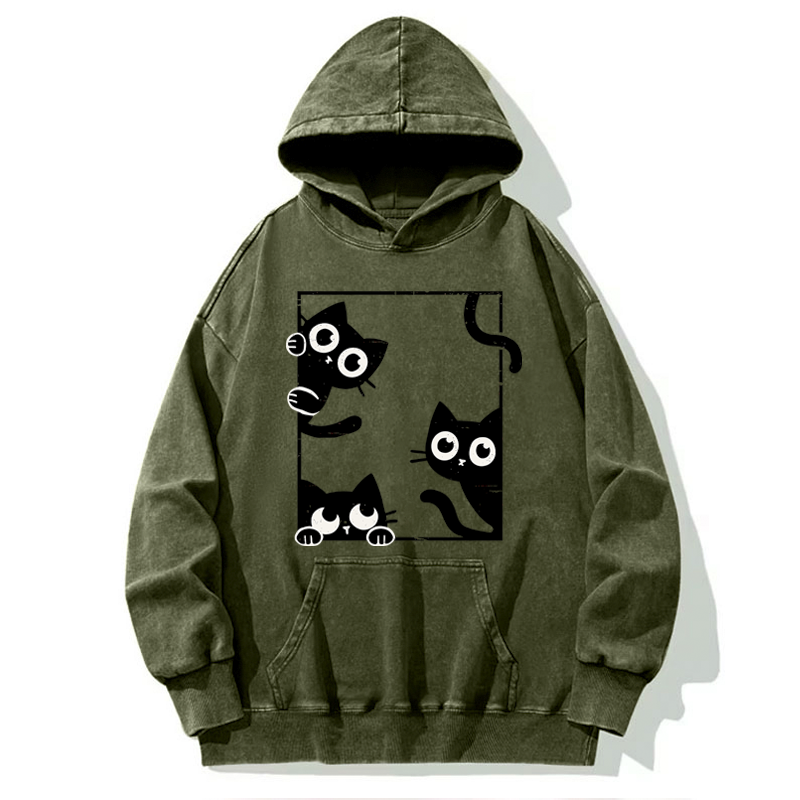 Tokyo-Tiger Looking At Your Cats Washed Hoodie