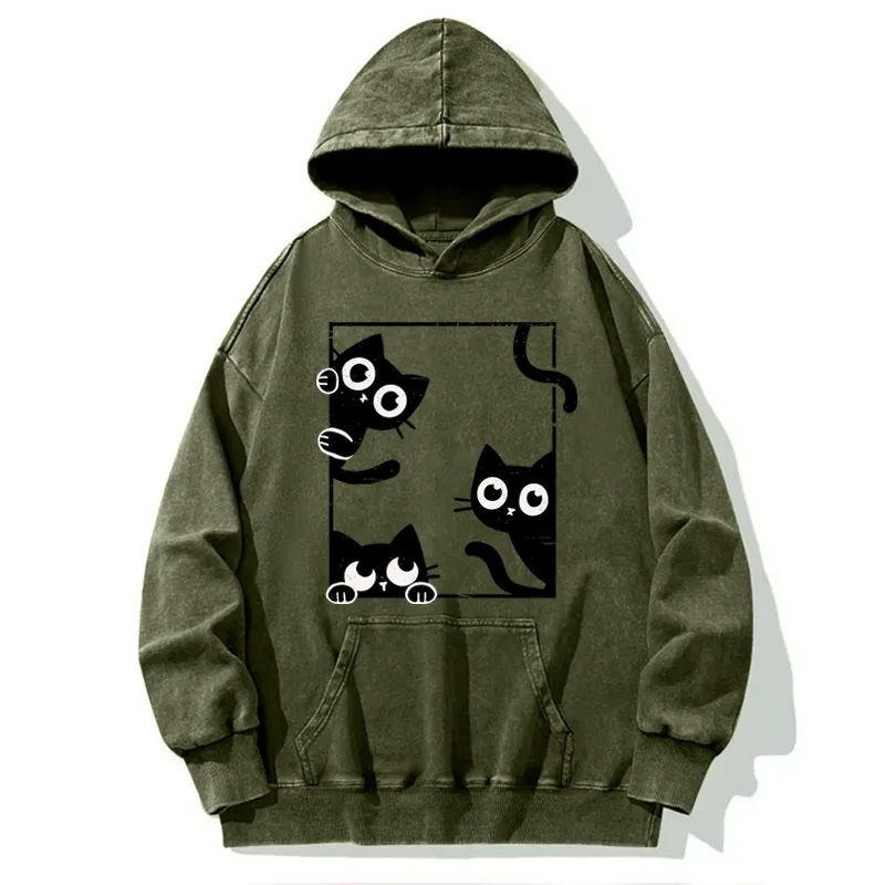 Tokyo-Tiger Looking At Your Cats Washed Hoodie