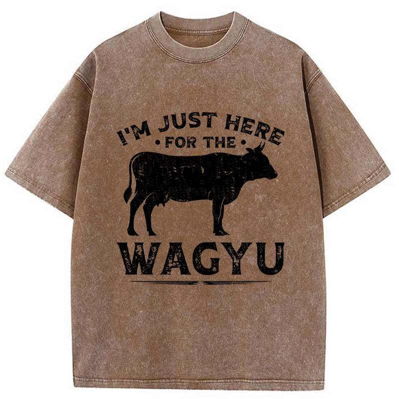Tokyo-Tiger I'm Here Just For The Wagyu Washed T-Shirt