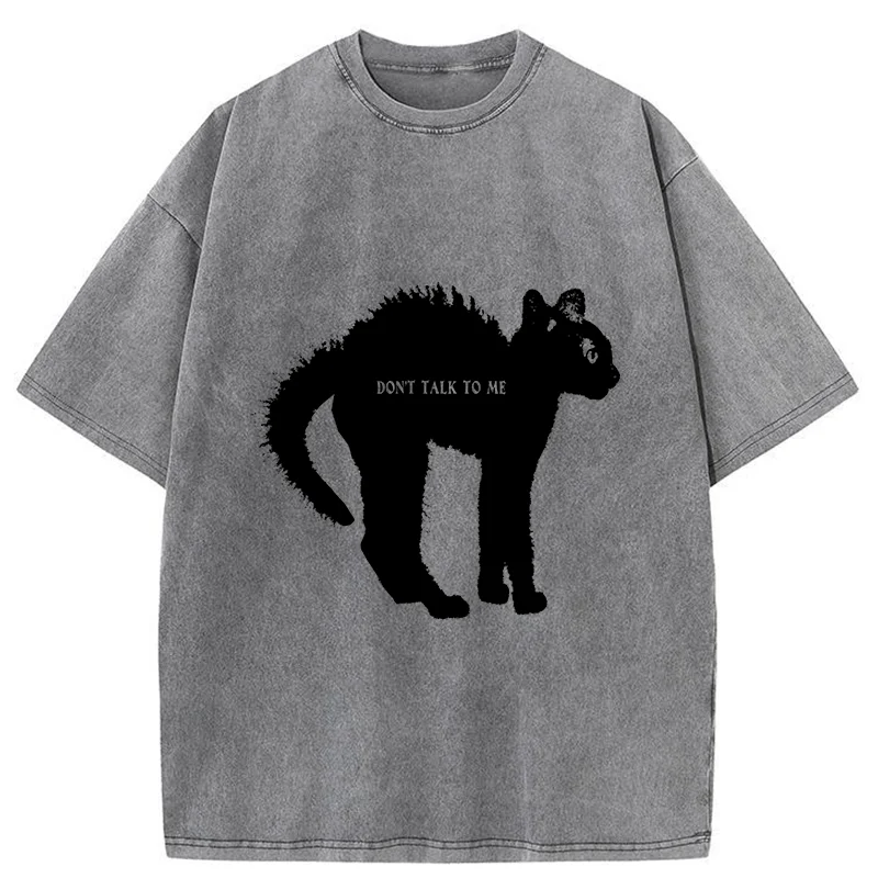 Tokyo-Tiger Frightened Cat Washed T-Shirt