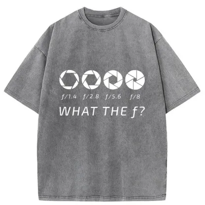 Tokyo-Tiger Aperture f-stop Funny Washed T-Shirt