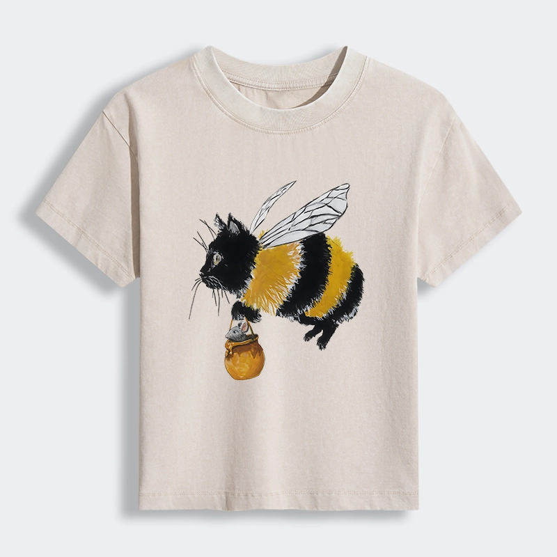 Tokyo-Tiger Catbee Funny Women's Washed T-shirt