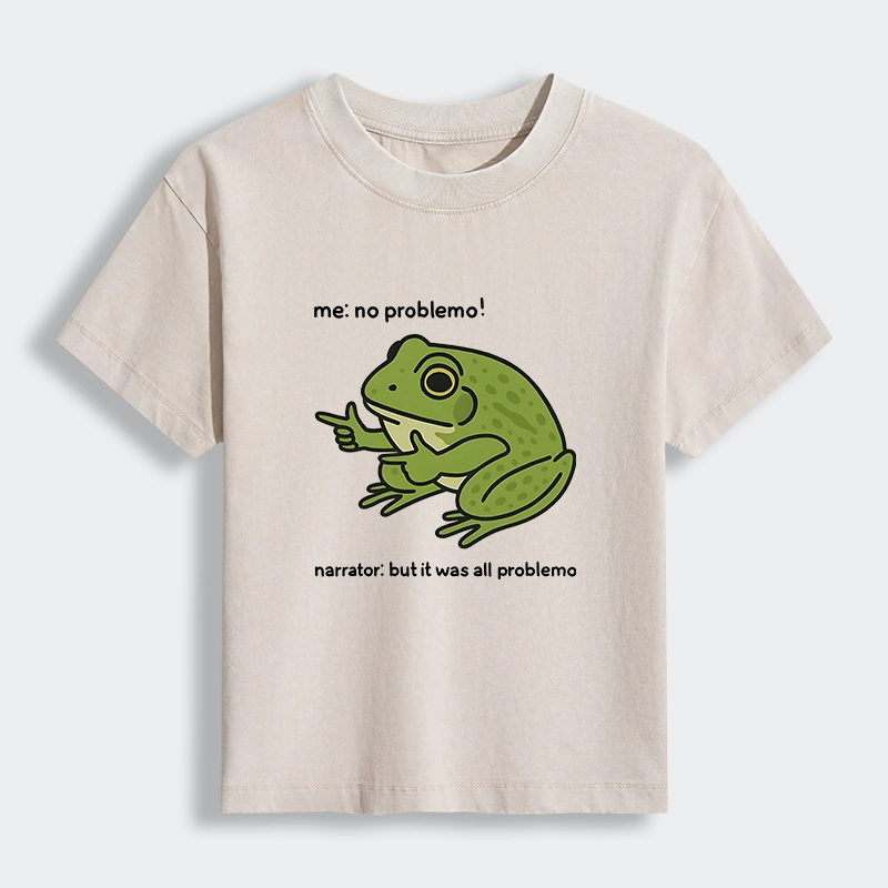 Tokyo-Tiger Stupid Frog Meme Women's Washed T-shirt