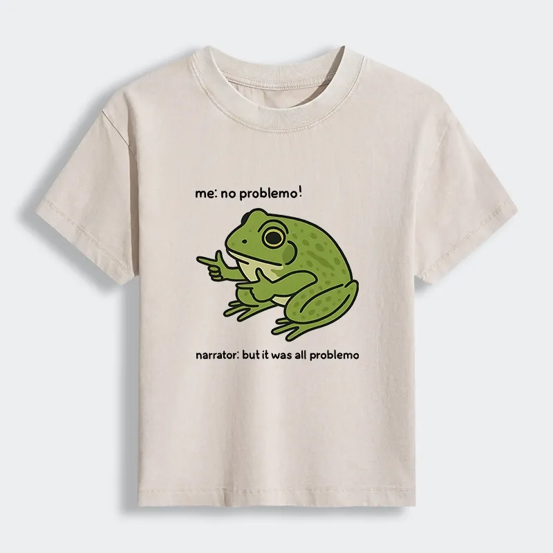 Tokyo-Tiger Stupid Frog Meme Women's Washed T-shirt