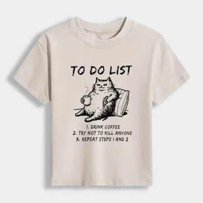 Tokyo-Tiger Cat's To-Do List Women's Washed T-shirt