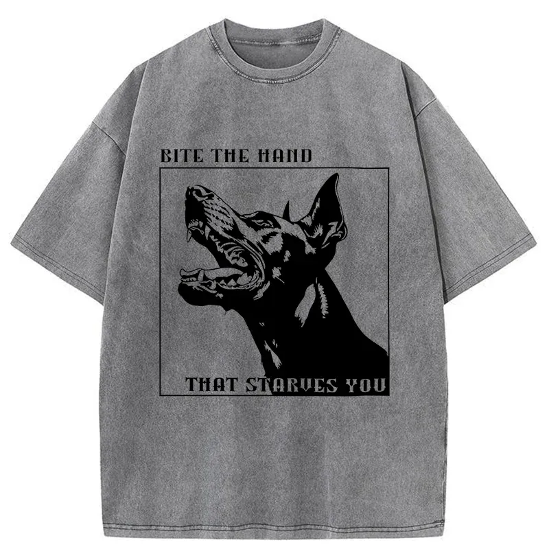 Tokyo-Tiger Rebellious Dog Meme Washed T-Shirt