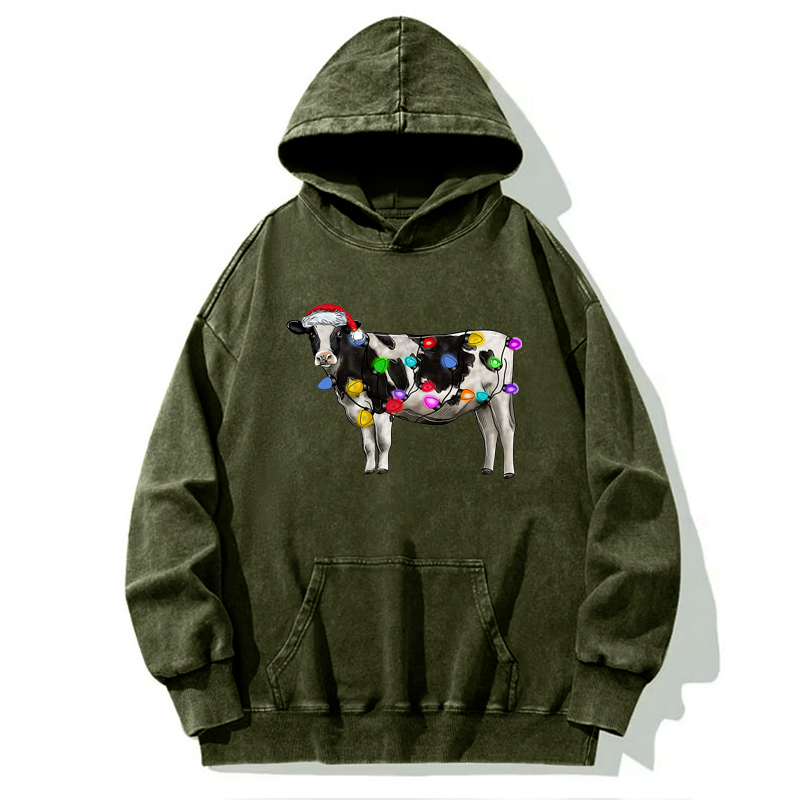 Tokyo-Tiger Christmas Cow Washed Hoodie