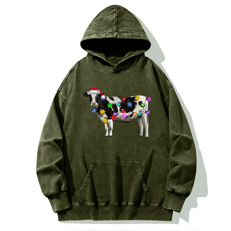 Tokyo-Tiger Christmas Cow Washed Hoodie
